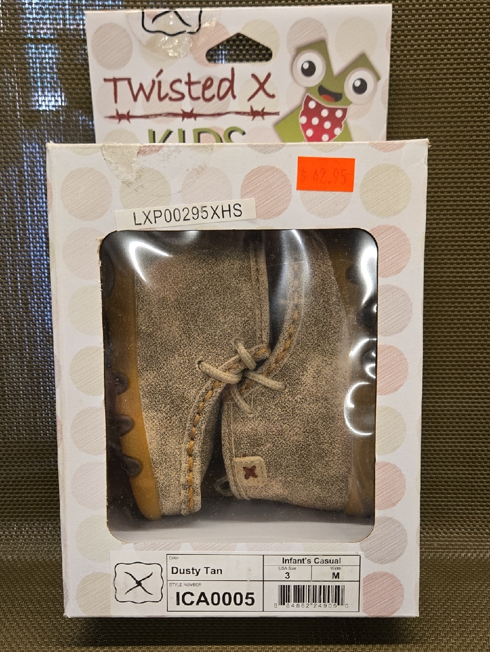 Twisted X Kids Dusty Tan Infant Moccasin Boots